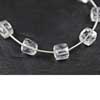 Natural Crystal White Quartz Faceted 3D Cube Box Beads Strand length 8 Beads and Size 8mm to 9mm approx.